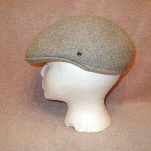Vtg Wool Newsboy Cabbie Flat Cap Hat XL Flat Coffey Ascot Gatsby Old Money USA